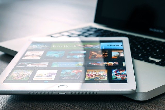 A iPad and a computer