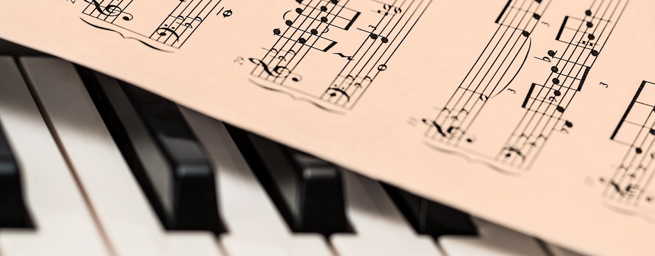 Piano and sheet music